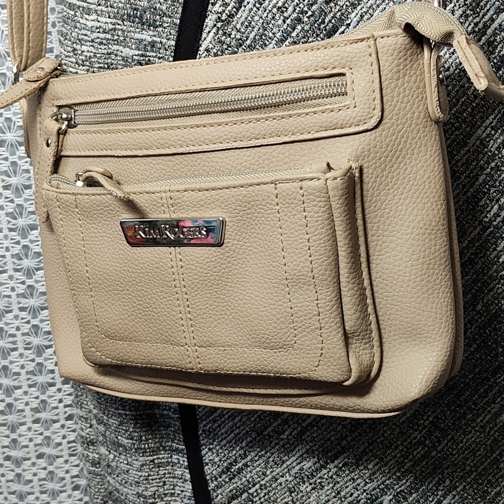 Kim Rogers Tan Crossbody Bag with Adjustable Strap